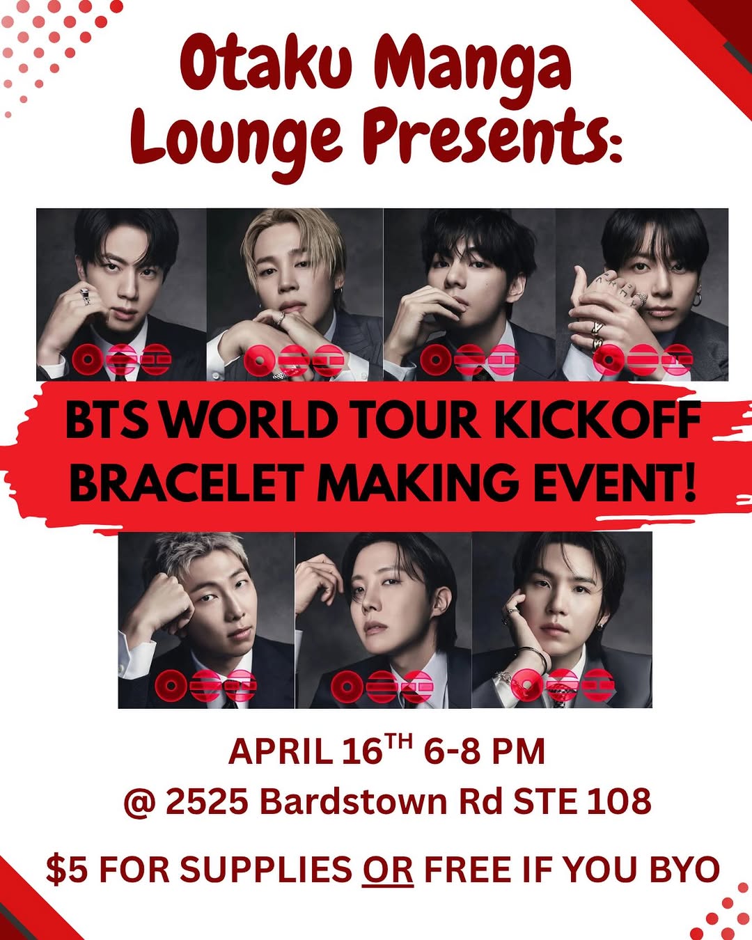 BTS World Tour Kickoff Bracelet Making Event