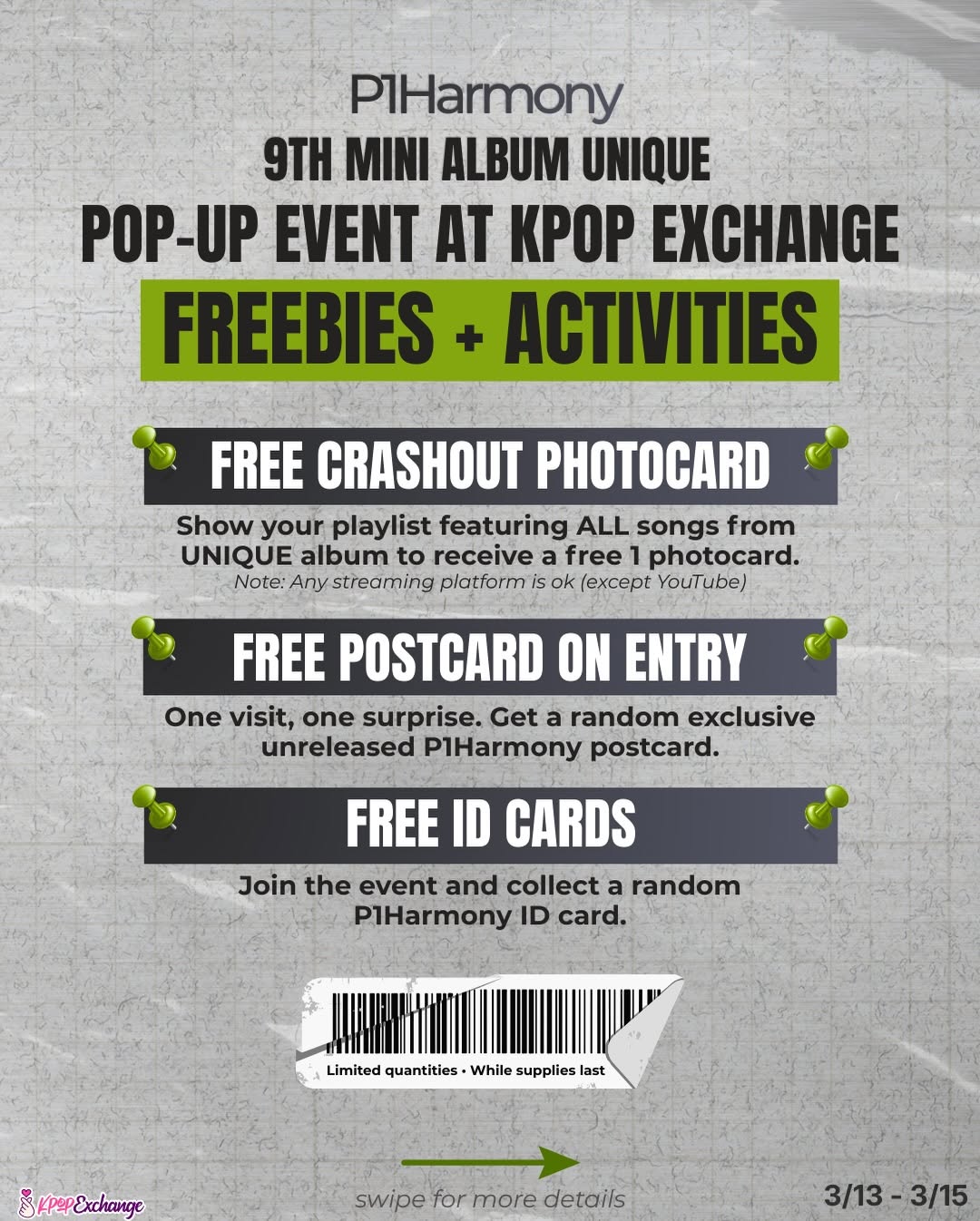 P1Harmony “UNIQUE” Pop-Up Event