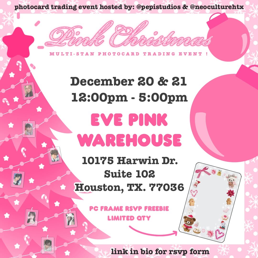Pink Christmas Multi Stan Photocard Trading Event