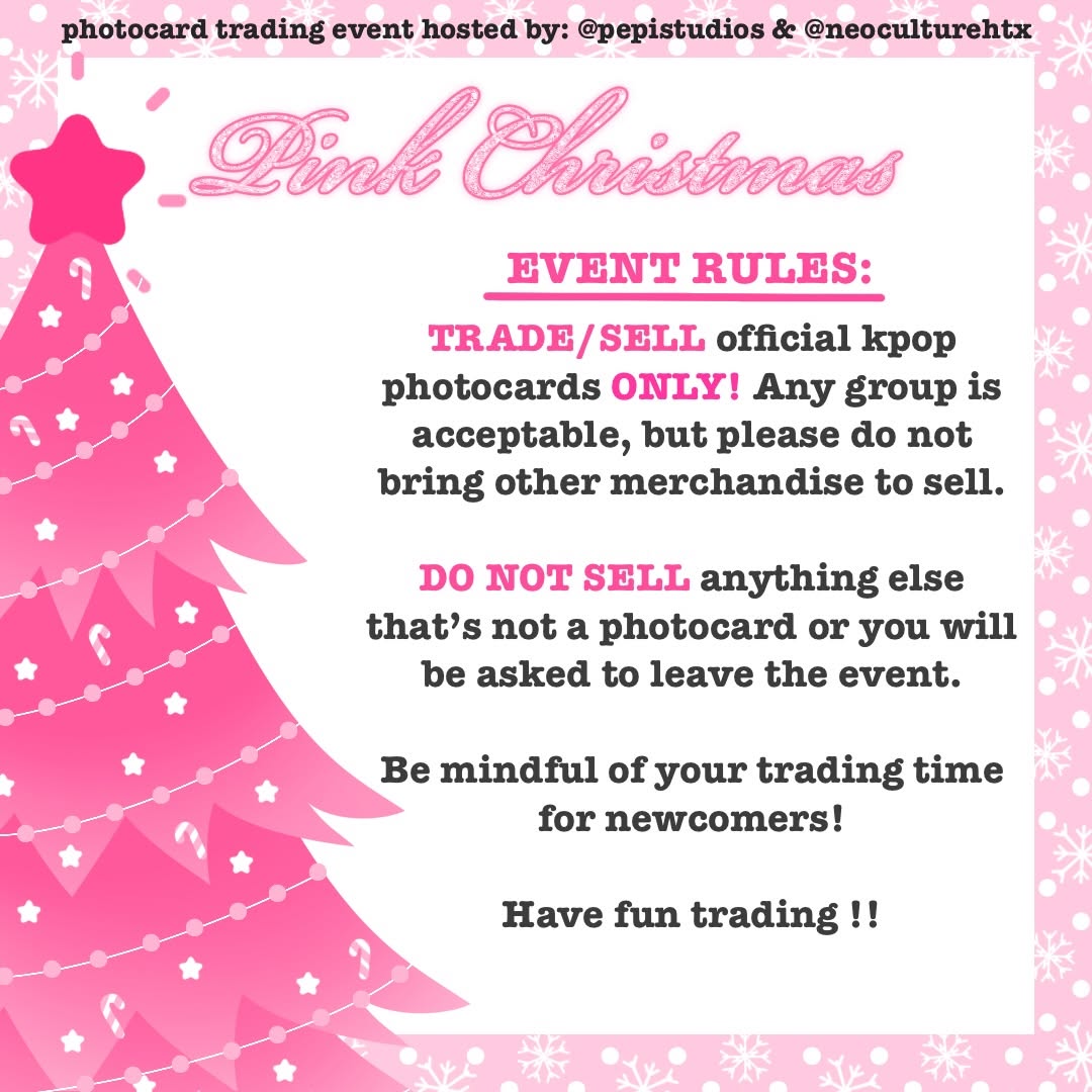 Pink Christmas Multi Stan Photocard Trading Event - Image 2