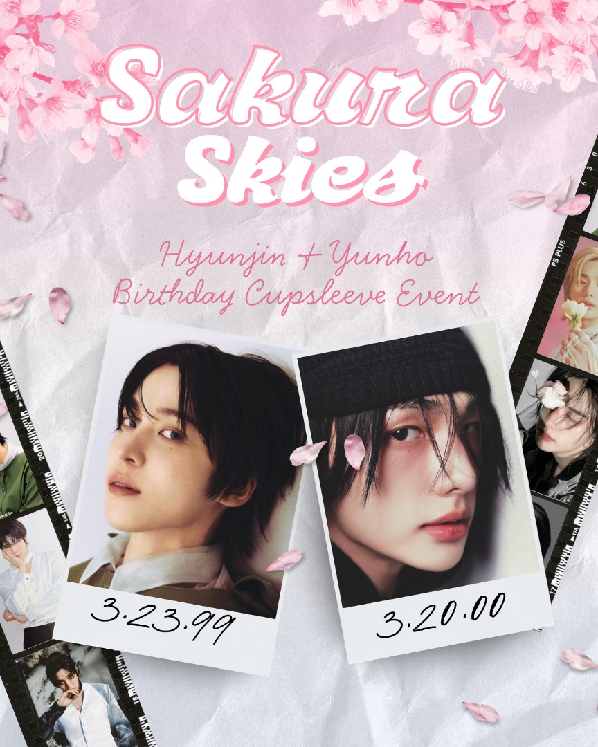 Sakura Skies: Hyunjin + Yunho Birthday Cupsleeve Event