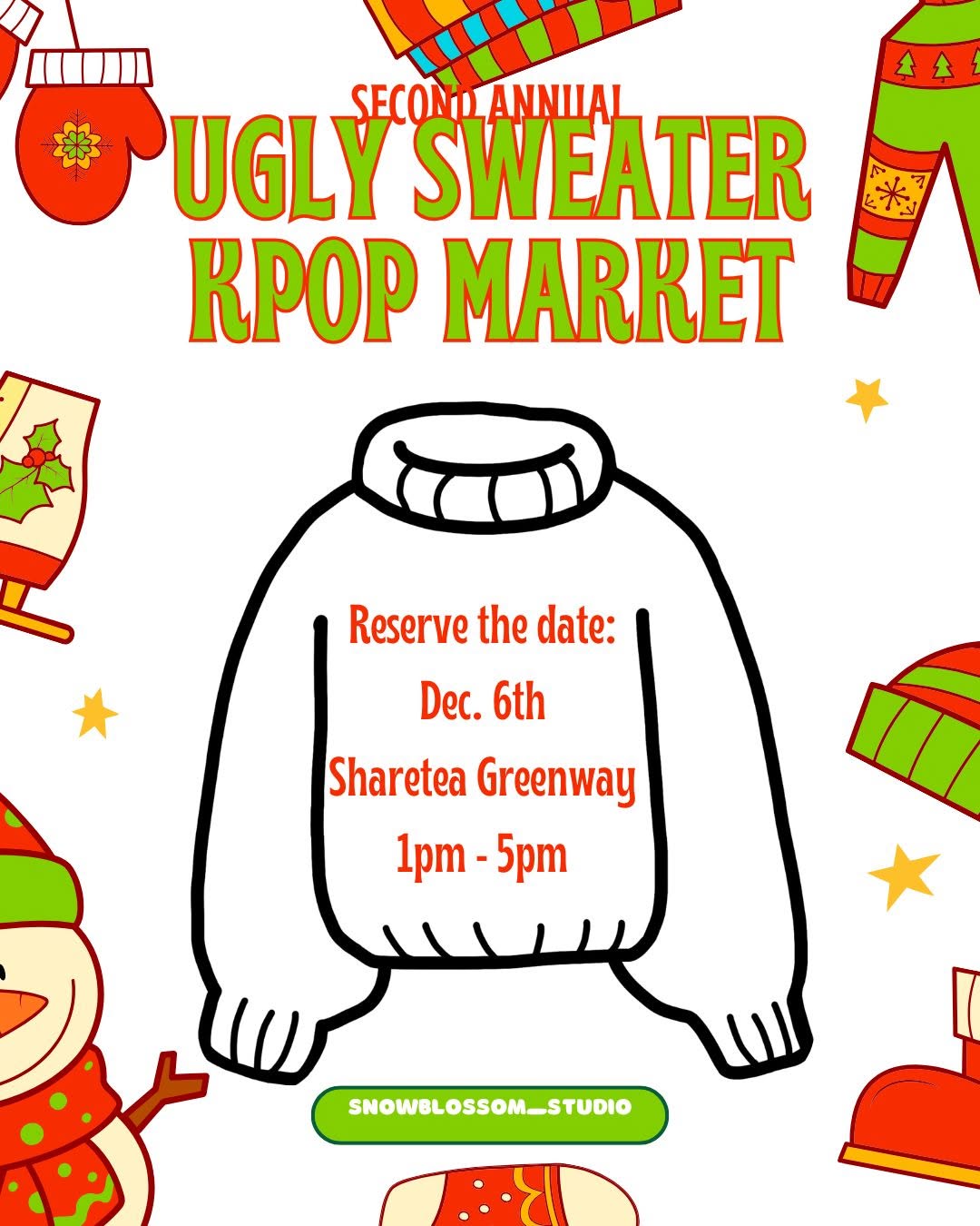 Second Annual Ugly Sweater Kpop Market