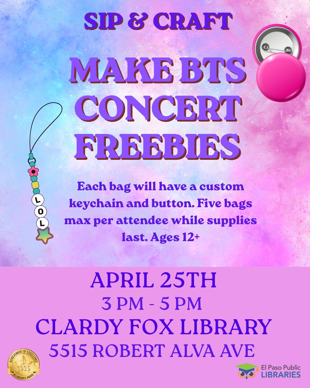 Sip & Craft: Make BTS Concert Freebies