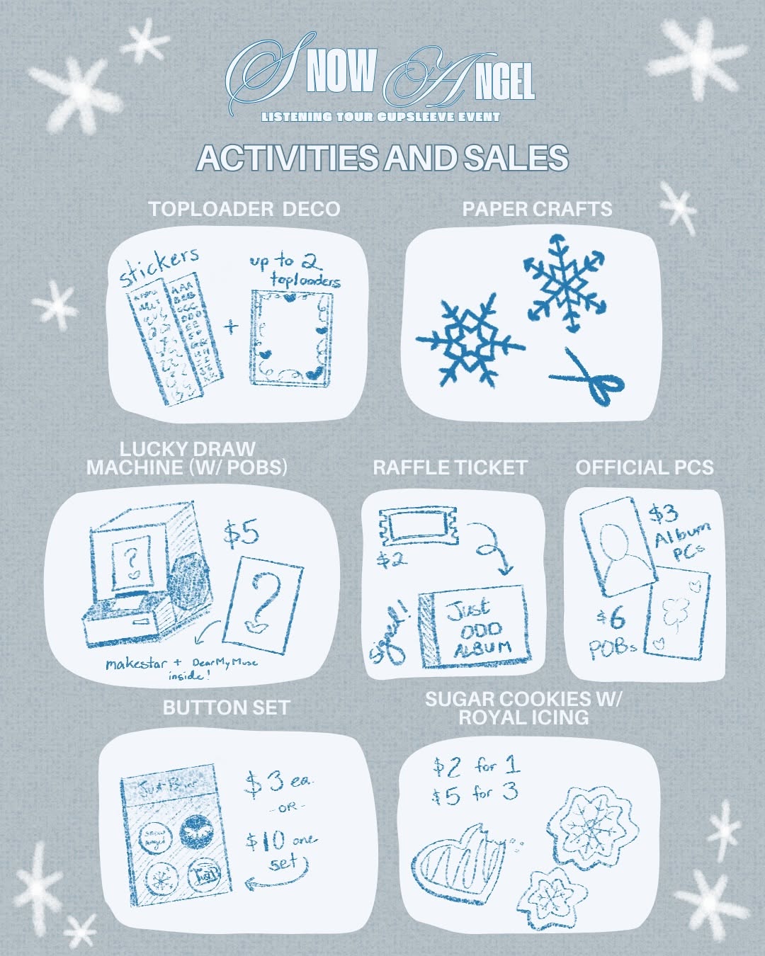 SNOW ANGEL listening tour cupsleeve - Image 5