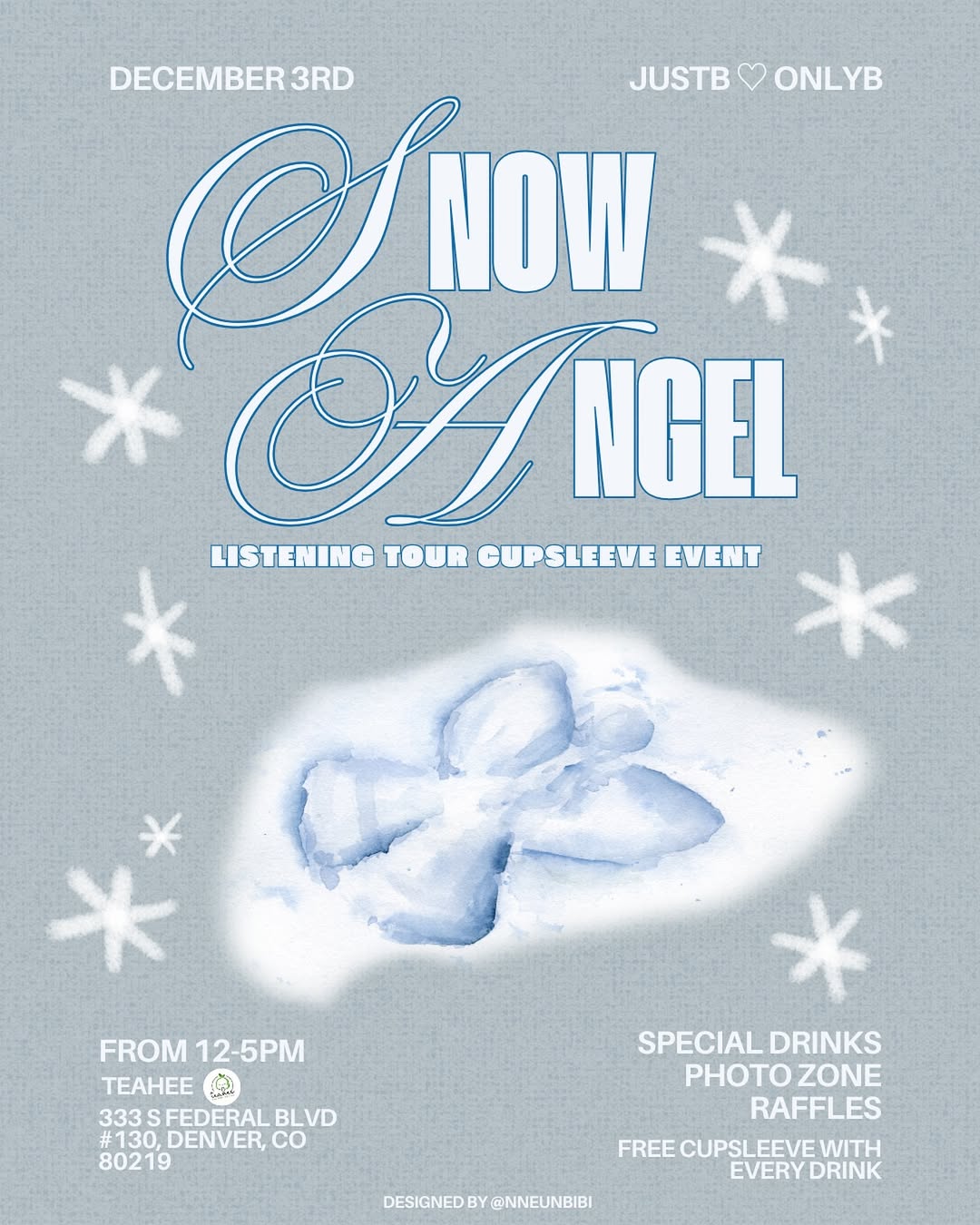 SNOW ANGEL listening tour cupsleeve - Image 1