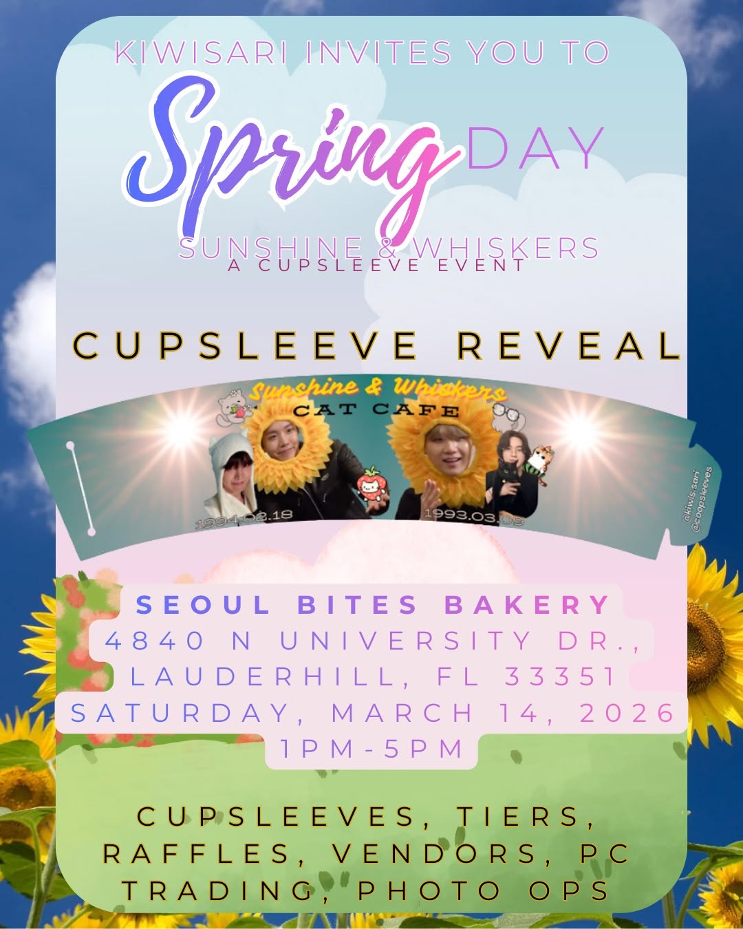 Spring Day: Sunshine & Whiskers Cupsleeve Event - Image 3