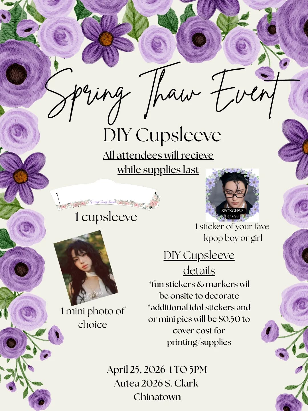 Spring Thaw DIY cupsleeve event - Image 2