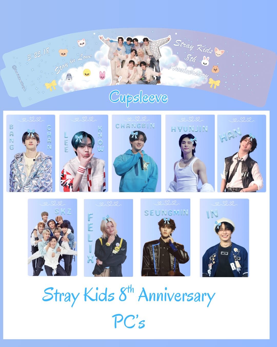 STAY IN LOVE: Stray Kids 8th Anniversary Cupsleeve - Image 7