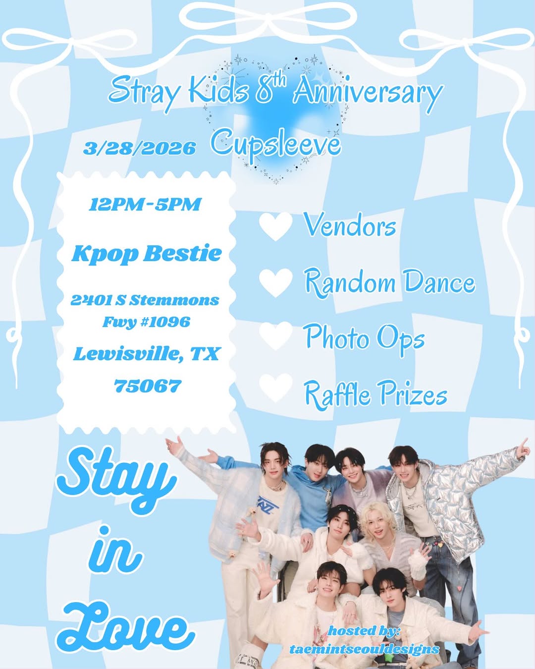 STAY IN LOVE: Stray Kids 8th Anniversary Cupsleeve