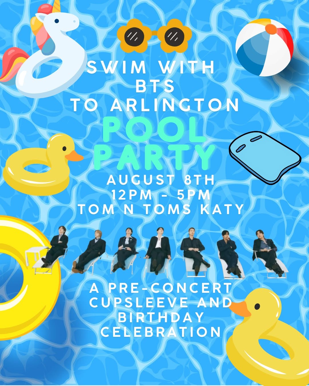 Swim With BTS To Arlington Pool Party – Katy, August 8, 2026 | K