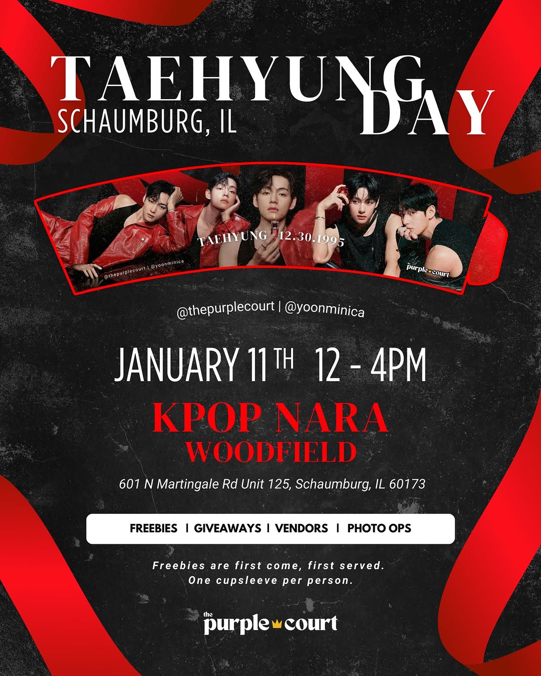 Taehyung Day Cupsleeve Event