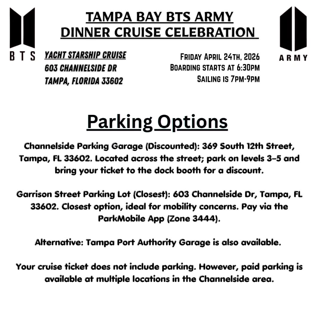 Tampa Bay BTS Army Dinner Cruise Celebration - Image 2