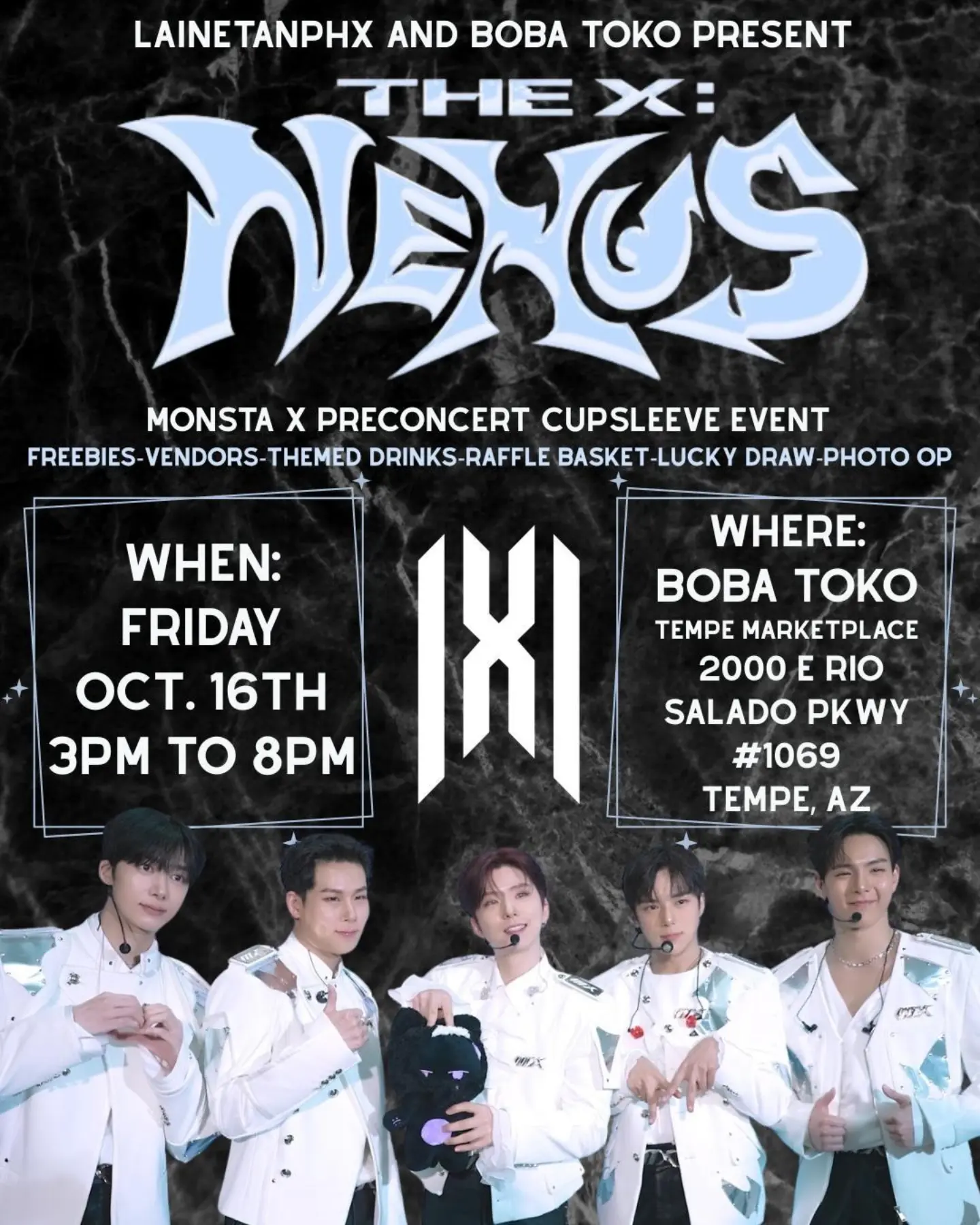 THE X: NEXUS MONSTA X PRE-CONCERT CUPSLEEVE – Tempe, October 16