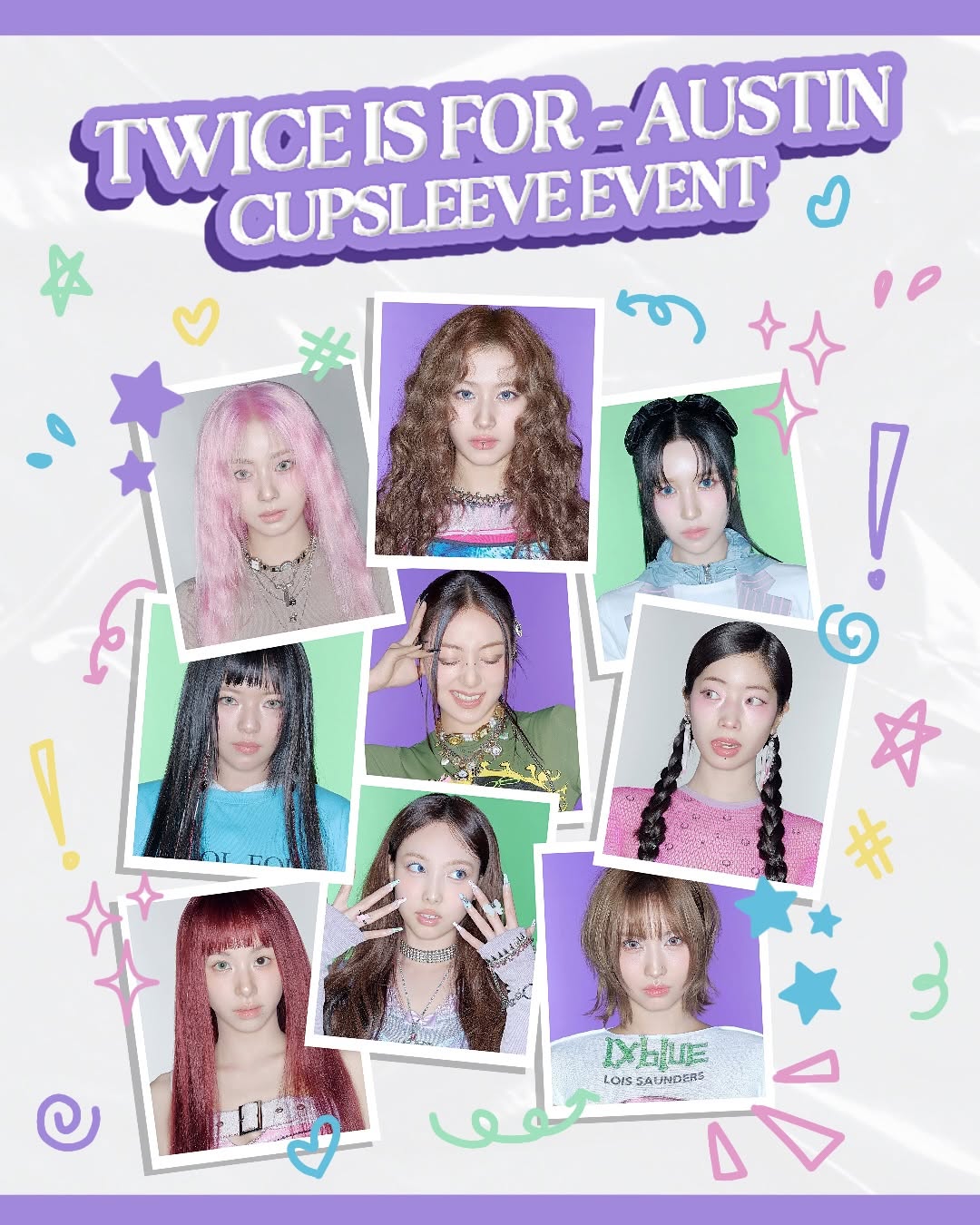 TWICE in Austin cupsleeve event