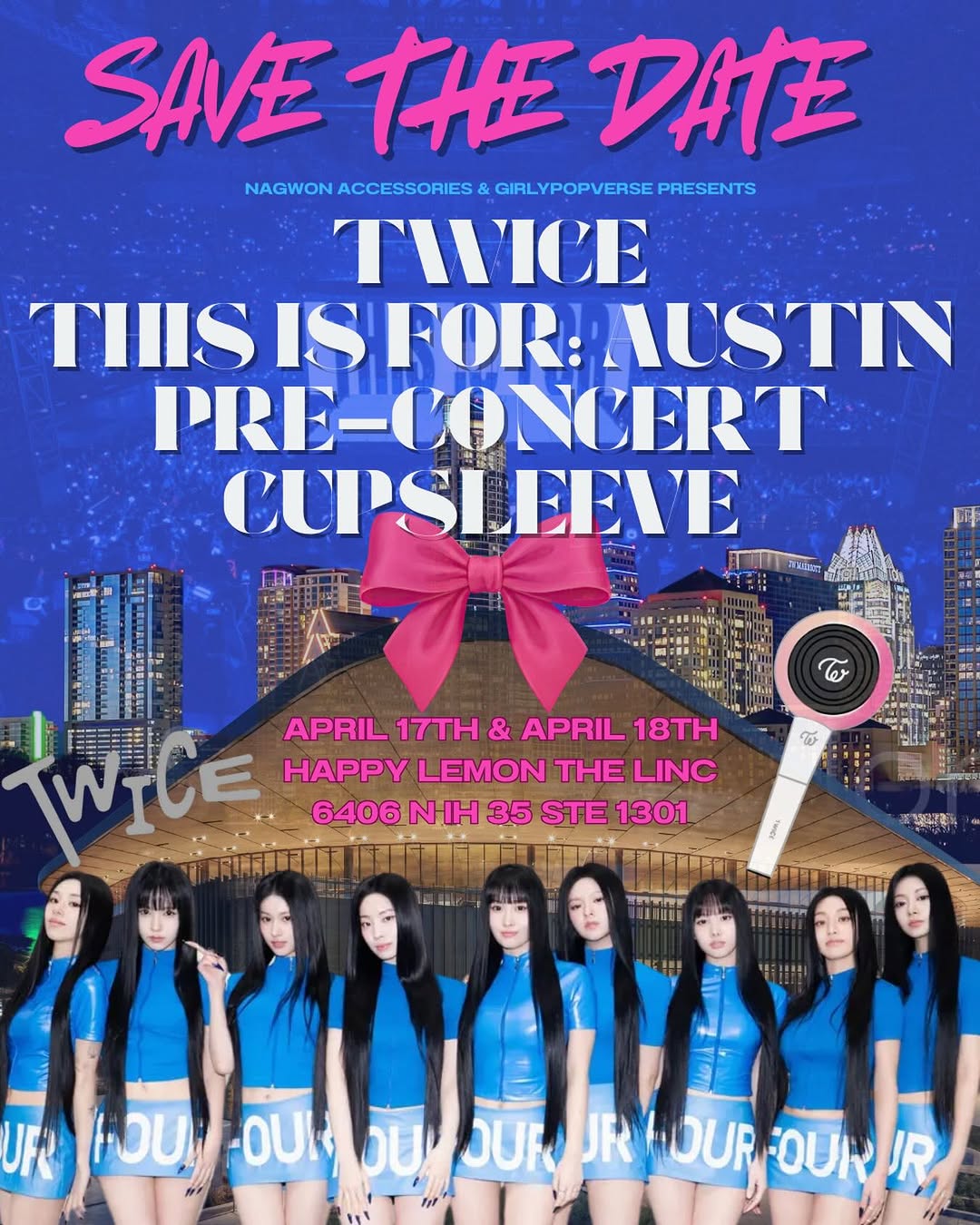 Twice This Is For: Austin Pre-Concert Cupsleeve