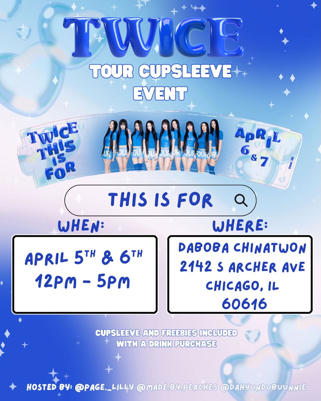 TWICE TOUR CUPSLEEVE EVENT