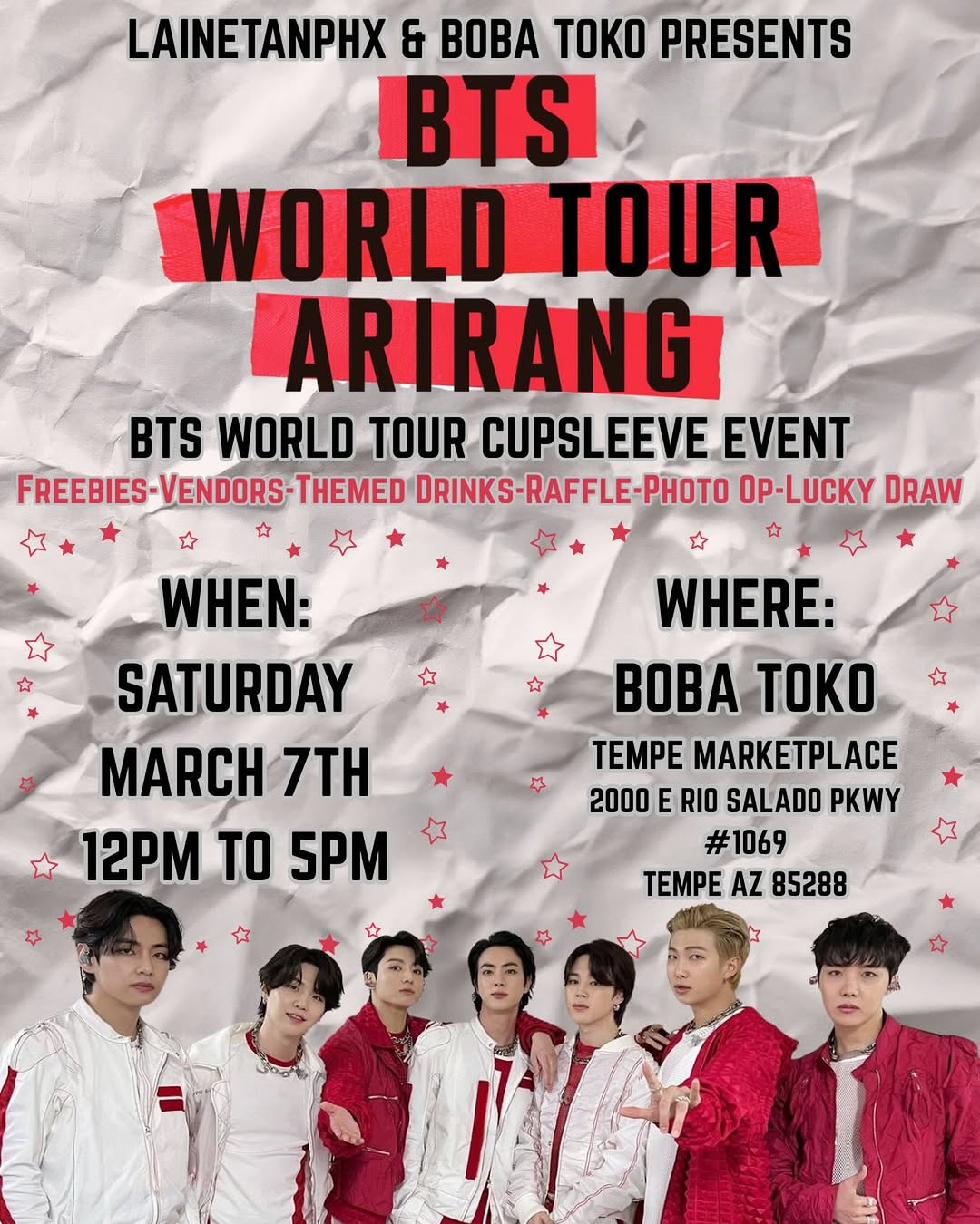 BTS WORLD TOUR CUPSLEEVE EVENT