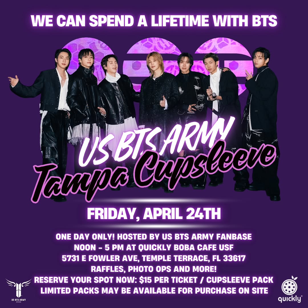 US BTS ARMY Tampa Cupsleeve