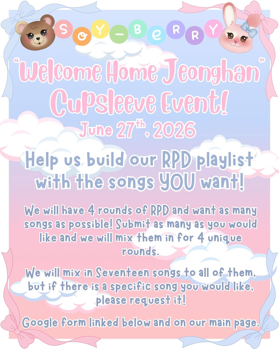 Welcome Home Jeonghan Cupsleeve Event