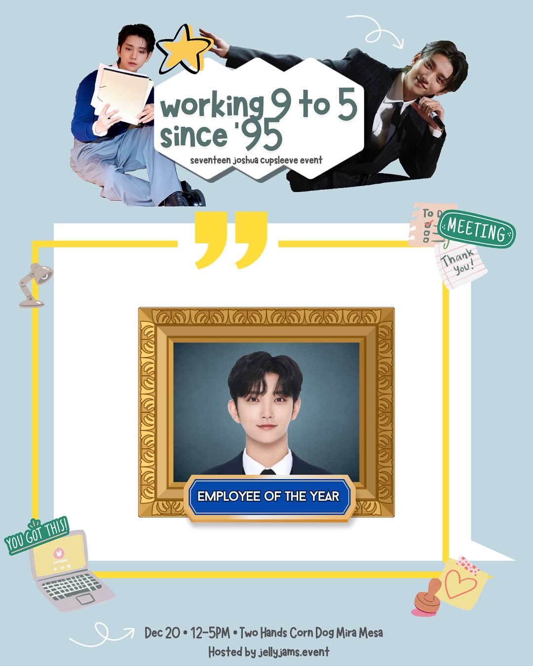 Working 9 to 5 since ‘95 Seventeen Joshua Cupsleeve Event - Image 5