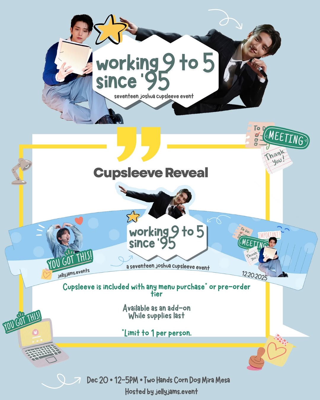 Working 9 to 5 since ‘95 Seventeen Joshua Cupsleeve Event - Image 7