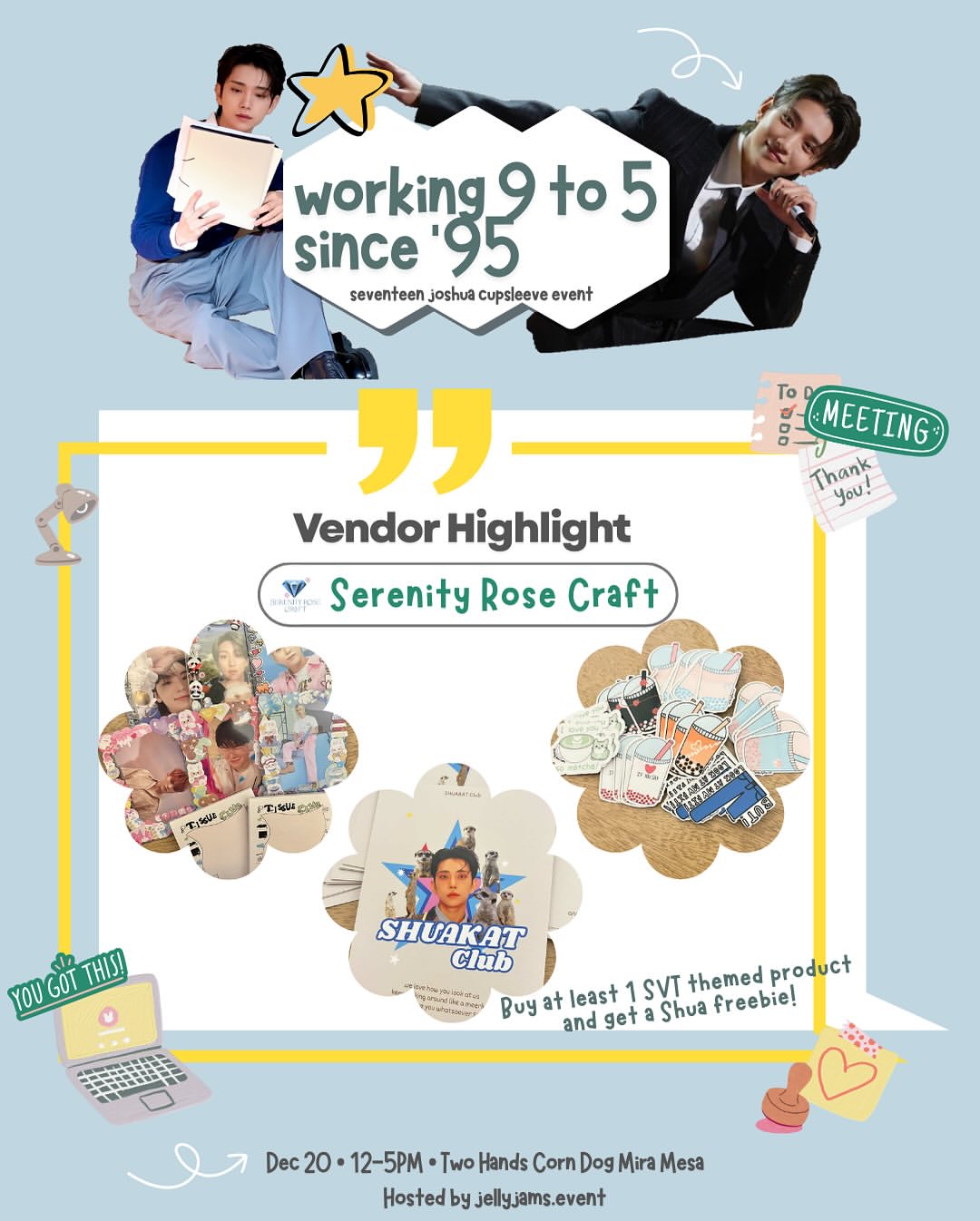 Working 9 to 5 since ‘95 Seventeen Joshua Cupsleeve Event - Image 11