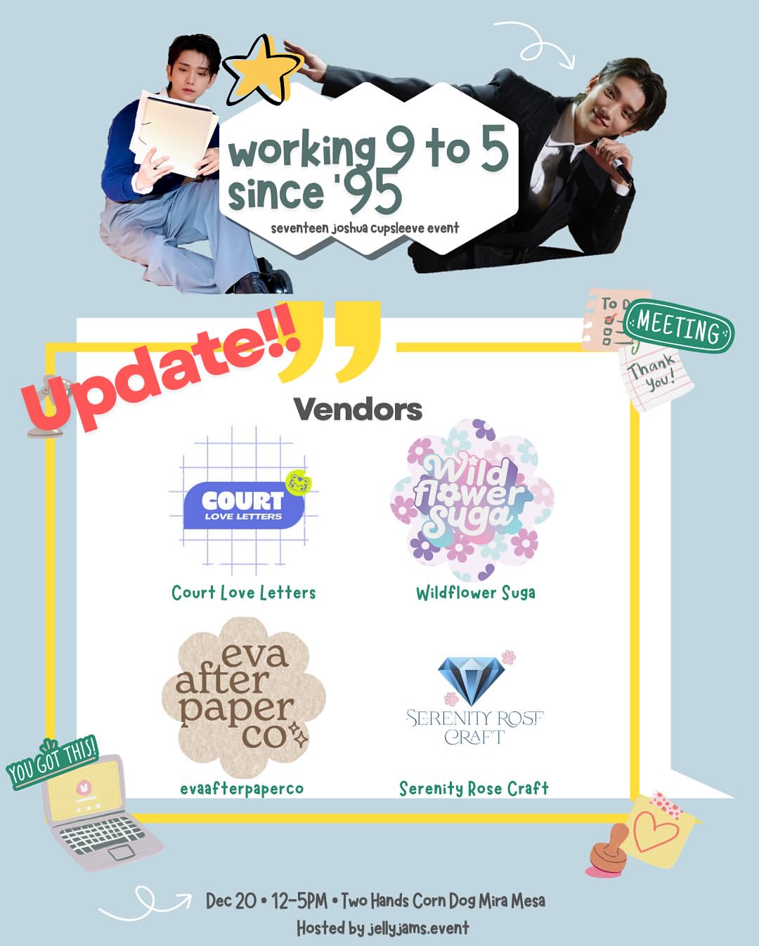 Working 9 to 5 since ‘95 Seventeen Joshua Cupsleeve Event - Image 16
