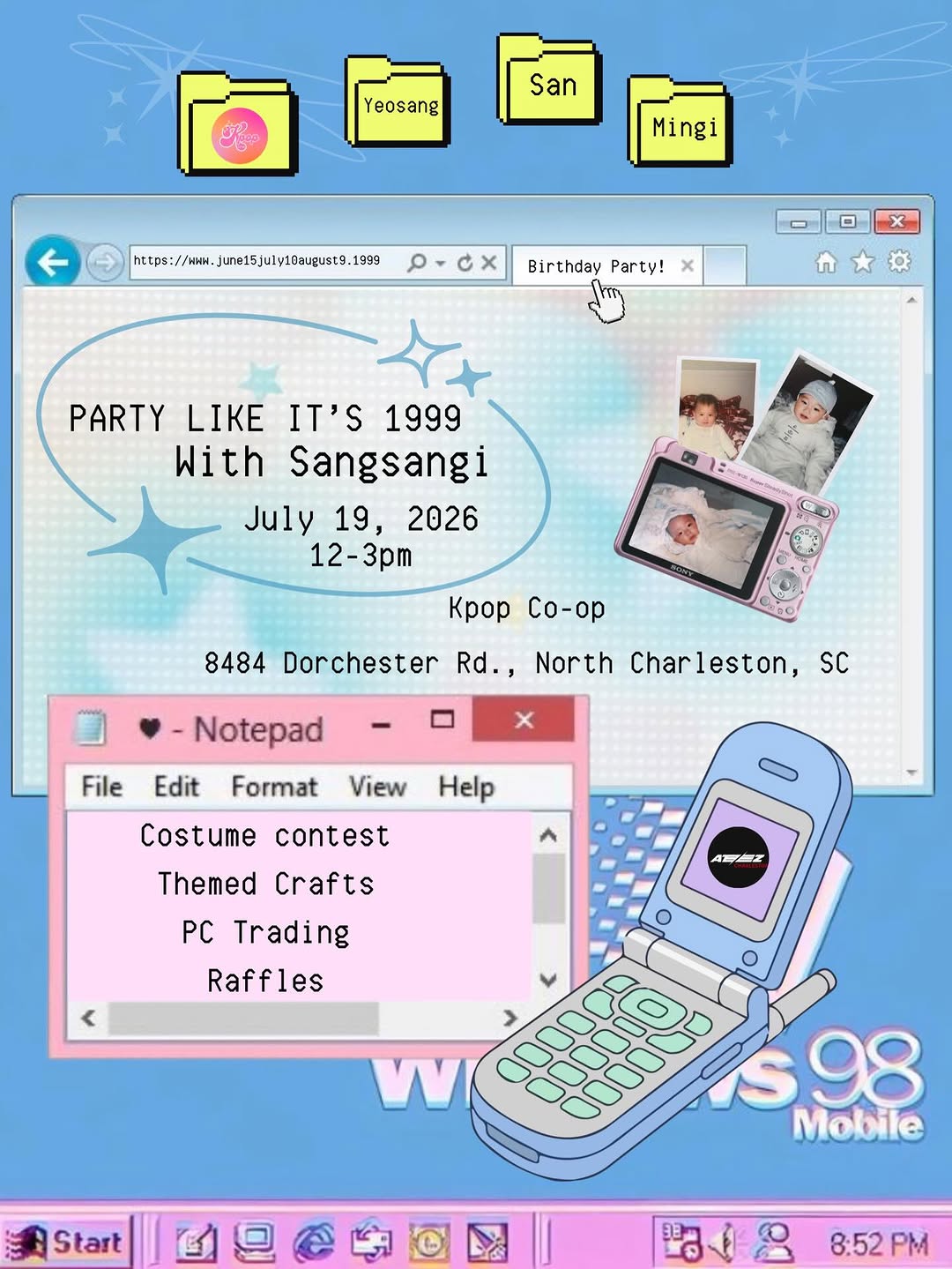 Y2K inspired birthday party