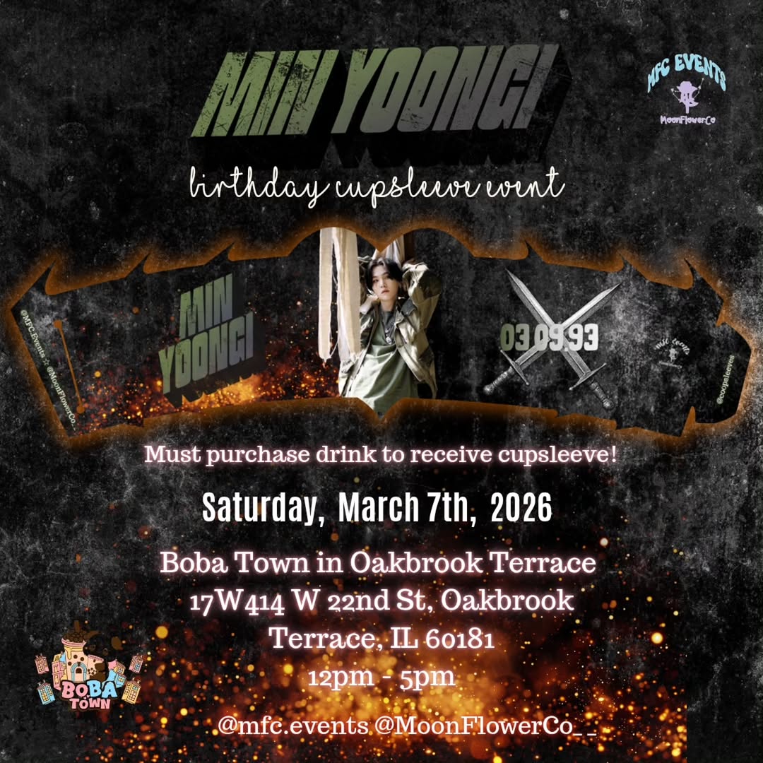 Min Yoongi Birthday Cupsleeve Event