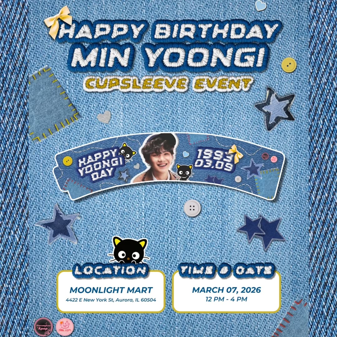 Yoongi's Birthday Cupsleeve Event